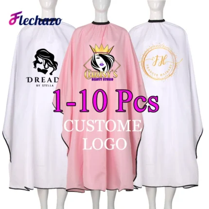 Long White Black Pink Hairdressing Cape Cusotmize Home Salon Barber Cloth Wrap Protect Gown Apron Cape Waterproof Cutting Cape